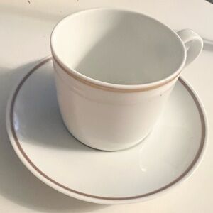 Pan Am Airlines gold rim Noritake porcelain Coffee/Tea Cup & Saucer Set NOS
